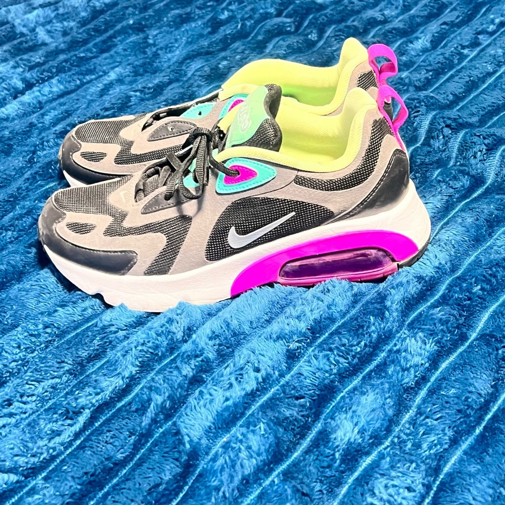 Nike Kids Black and Pink Air Sneakers - Picture 2 of 3